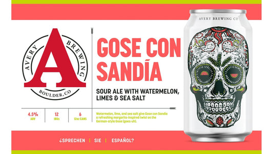 Avery Brewing Gose Con Sandia Lager Cans (12 oz x 6 ct)