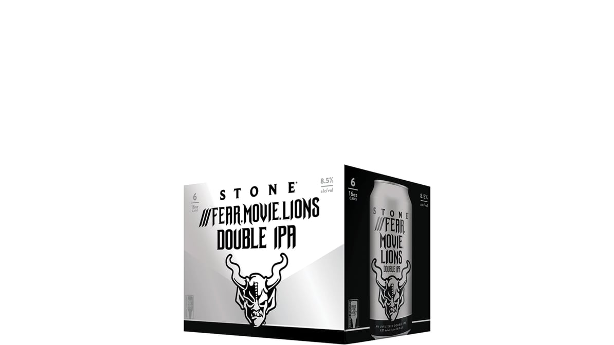 Stone Brewing Fear Movie Lions Hazy Double IPA Cans (16 oz x 6 ct)