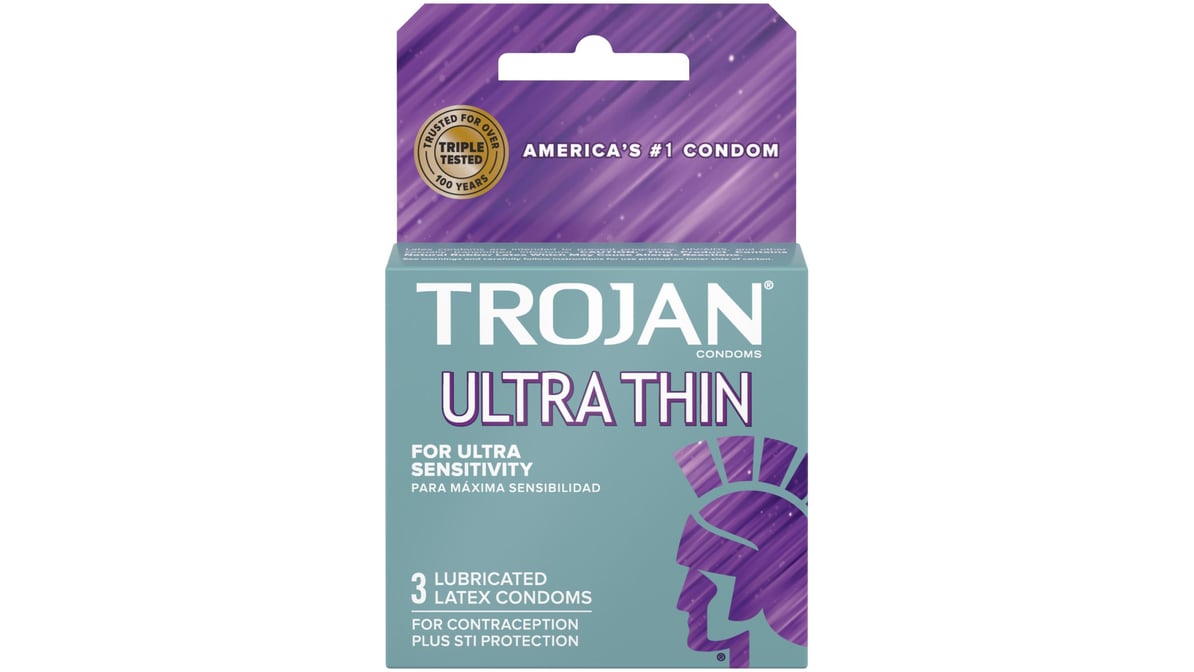 Trojan Ultra Thin Lubricated Condom (3 ct)