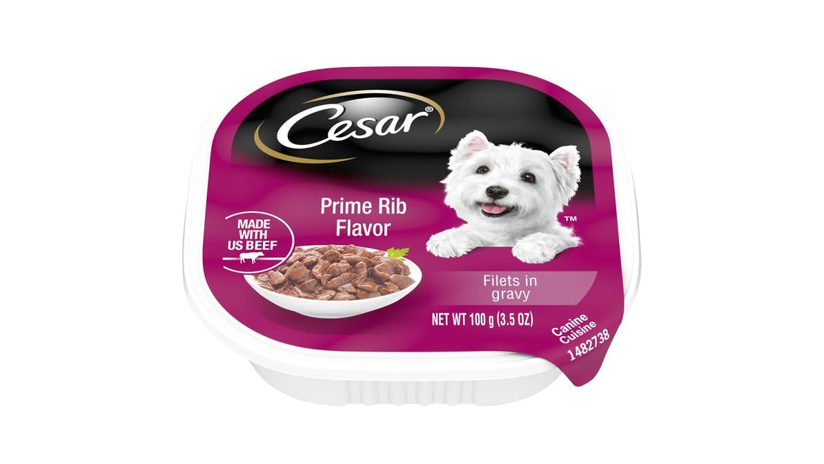 Cesar Filets Dog Food Prime Rib Flavor in Sauce (3.5 oz)