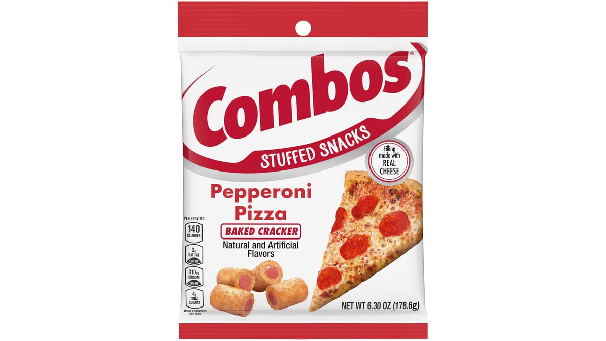 Combos Stuffed Snacks Pepperoni Pizza Baked Snacks (6.3 oz)